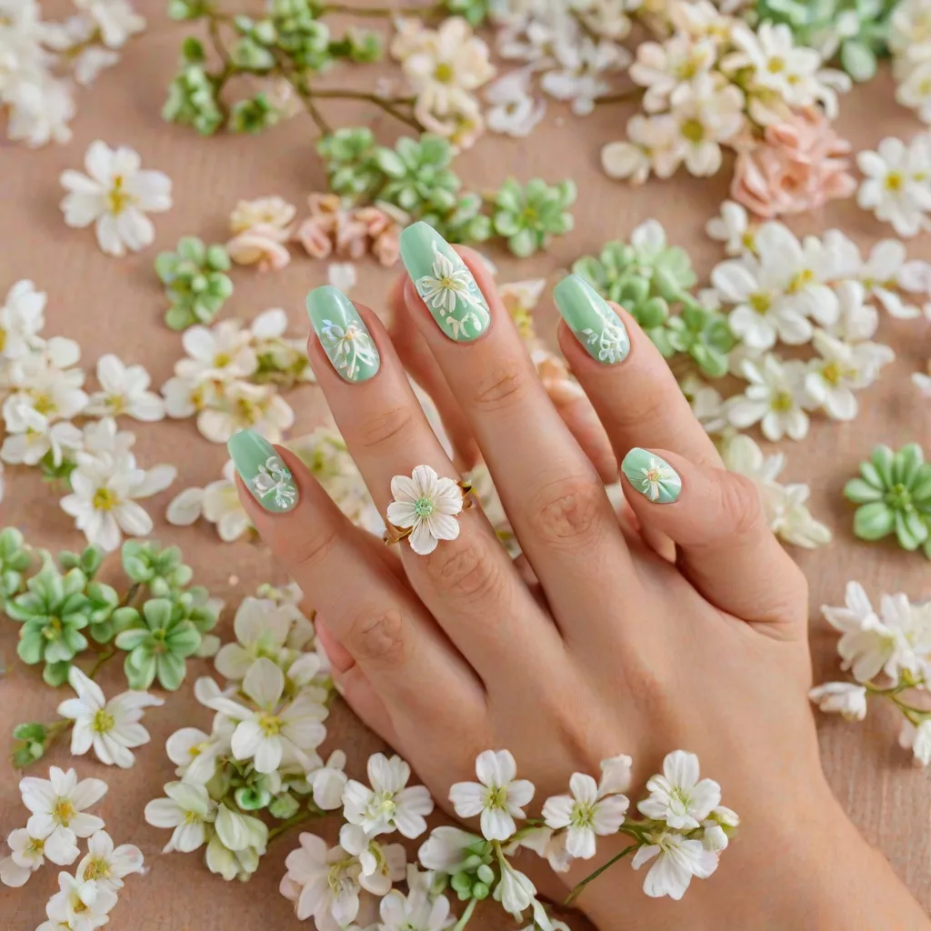 Jakie paznokcie pasują do zielonej sukienki?