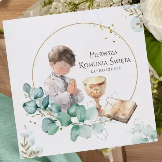 Zaproszenia do wypisania na Komunię